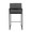 Fuji counter stool in Black Steel, Grey PU, back view, featuring faux leather design and leather design