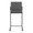 Fuji counter stool in Black Steel, Grey PU, back view, featuring faux leather design and leather design