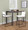 Fuji Contemporary High Back Counter Stool in Black Steel and White Velvet- Set of 2 — lifestyle photo 1