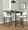 Fuji Contemporary High Back Counter Stool in Black Steel and White Velvet- Set of 2 — lifestyle photo 2