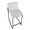 Fuji counter stool in Black Steel, White PU, back view, featuring faux leather design and leather design