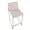 Fuji counter stool in Stainless Steel, Beige Fabric, back view, featuring fabric design