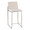 Fuji Contemporary High Back Counter Stool in Stainless Steel and Beige Fabric- Set of 2 — back view (photo 2)