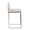Fuji Contemporary High Back Counter Stool in Stainless Steel and Beige Fabric- Set of 2 — back view (photo 3)