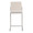 Fuji Contemporary High Back Counter Stool in Stainless Steel and Beige Fabric- Set of 2 — front view