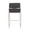 Fuji counter stool in Stainless Steel, Charcoal Fabric, back view, featuring fabric design