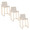 Fuji 26" Contemporary High Back Counter Stool in Gold Steel and Beige Fabric- Set of 3 — pair view