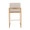 Fuji 26" Contemporary High Back Counter Stool in Gold Steel and Beige Fabric- Set of 3 — back view