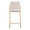 Fuji 26" Contemporary High Back Counter Stool in Gold Steel and Beige Fabric- Set of 3 — front view