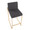 Fuji 26" Contemporary High Back Counter Stool in Gold Steel and Charcoal Fabric- Set of 3 — lifestyle photo 1