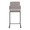 Fuji counter stool in Black Steel, Grey Fabric, front view, featuring fabric design