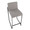 Fuji counter stool in Black Steel, Grey Fabric, top view, featuring fabric design