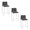 Fuji 26" Contemporary High Back Counter Stool in Stainless Steel and Charcoal Fabric- Set of 3 — pair view