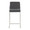 Fuji 26" Contemporary High Back Counter Stool in Stainless Steel and Charcoal Fabric- Set of 3 — front view