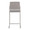 Fuji counter stool in Stainless Steel, Grey Fabric, front view, featuring fabric design