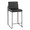 Fuji 26" Contemporary High Back Counter Stool in Black Steel and Black Faux Leather- Set of 3 — product view