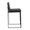 Fuji 26" Contemporary High Back Counter Stool in Black Steel and Black Faux Leather- Set of 3 — side view