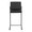 Fuji 26" Contemporary High Back Counter Stool in Black Steel and Black Faux Leather- Set of 3 — front view