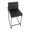 Fuji 26" Contemporary High Back Counter Stool in Black Steel and Black Faux Leather- Set of 3 — lifestyle photo 1