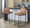 Fuji counter stool in Black Metal, Camel PU, featuring faux leather design and leather design