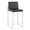 Fuji counter stool in Stainless Steel, Black PU, product view, featuring faux leather design and leather design
