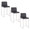 Fuji 26" Contemporary High Back Counter Stool in Stainless Steel and Black Faux Leather- Set of 3 — pair view