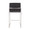 Fuji 26" Contemporary High Back Counter Stool in Stainless Steel and Black Faux Leather- Set of 3 — back view