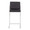 Fuji 26" Contemporary High Back Counter Stool in Stainless Steel and Black Faux Leather- Set of 3 — front view