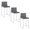 Fuji 26" Contemporary High Back Counter Stool in Stainless Steel and Grey Faux Leather- Set of 3 — pair view