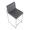 Fuji 26" Contemporary High Back Counter Stool in Stainless Steel and Grey Faux Leather- Set of 3 — lifestyle photo 1