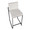 Fuji counter stool in Black Steel, White Velvet, top view, featuring velvet design