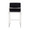 Fuji 26" Contemporary High Back Counter Stool in Stainless Steel and Black Velvet- Set of 3 — back view