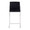 Fuji 26" Contemporary High Back Counter Stool in Stainless Steel and Black Velvet- Set of 3 — front view