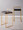 Fuji counter stool in Gold Metal, Black PU, lifestyle room setting