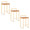 Fuji counter stool in Gold Steel, Camel PU, coordinated set view