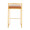 Fuji counter stool in Gold Steel, Camel PU, back view