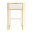 Fuji counter stool in Gold Metal, White PU, back view