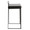 Fuji counter stool in Black Metal, Black PU, side view