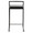 Fuji counter stool in Black Metal, Black PU, front view