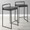 Fuji 26" Contemporary Stackable Counter Stool in Black Metal with Black Faux Leather Cushion- Set of 3 — lifestyle photo 6