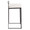 Fuji counter stool in Black Metal, White PU, side view