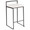 Fuji 26" Contemporary Stackable Counter Stool in Black Metal with White Faux Leather Cushion- Set of 3 — product view