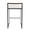 Fuji 26" Contemporary Stackable Counter Stool in Black Metal with White Faux Leather Cushion- Set of 3 — back view