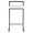 Fuji 26" Contemporary Stackable Counter Stool in Black Metal with White Faux Leather Cushion- Set of 3 — front view