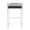 Fuji counter stool in Brushed Stainless Steel, Black PU, back view