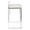 Fuji counter stool in Brushed Stainless Steel, White PU, side view