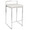 Fuji counter stool in Brushed Stainless Steel, White PU, product view