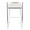 Fuji counter stool in Brushed Stainless Steel, White PU, back view