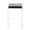 Fuji counter stool in White Metal, Black PU, back view