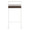 Fuji counter stool in White Metal, Brown PU, front view